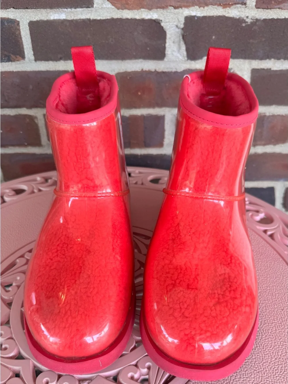 UGG Women’s Size 9 Hot Pink Waterproof Short Shearling Winter/Rain Boots